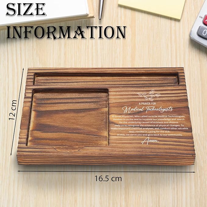 Medical Technologist Prayer Sticky Note Holder, Inspirational Gift for Medical Technologists, Office Desk Organizer, Healthcare Appreciation Desk Accessory TZP131