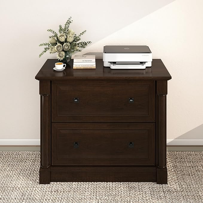 blini 2 Drawer File Cabinet Farmhouse Lateral File Cabinet with Hanging File Folders，Fits Letter/Legal/A4 Sizes, 36.8" Large Wood File Storage Cabinets Printer Stand for Home Office