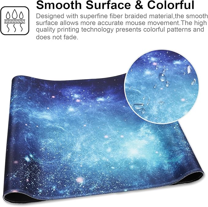 XXL Gaming Mouse Pad 35.4x15.7 Professional Large Mouse Pad & Computer Game Mouse Mat-90x40 Spacebluedot