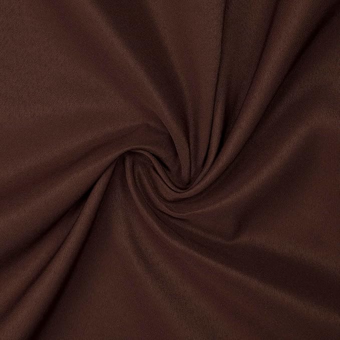 Gee Di Moda Rectangle Tablecloth - 90 x 132 Inch Chocolate Table Cloth for 6 Foot Table with Floor-Length Drop - Heavy Duty Washable Fabric - 6 Ft Buffet Table, Holiday Party, Wedding & Baby Shower