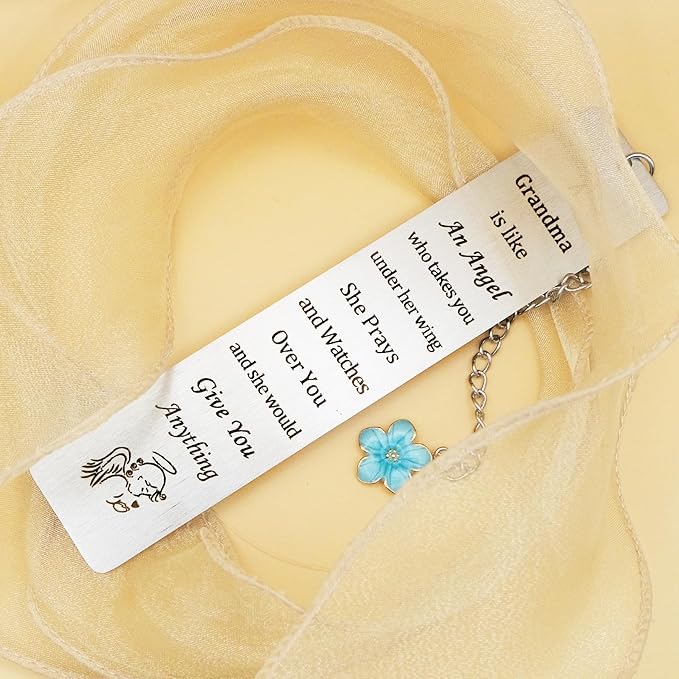 Grandma Gifts Bookmark for Grandma Valentine Mother's Day Gift Christmas Bookmark for Grandmother from Grandaughter Grandson Birthday Gifts for Bookish Book Lover Nana Grammy