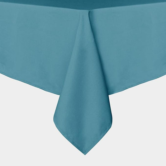 sancua Square Tablecloth - 70 x 70 Inch - Stain and Wrinkle Resistant Washable Polyester Table Cloth, Decorative Fabric Table Cover for Dining Tables, Buffet Parties and Camping, Teal