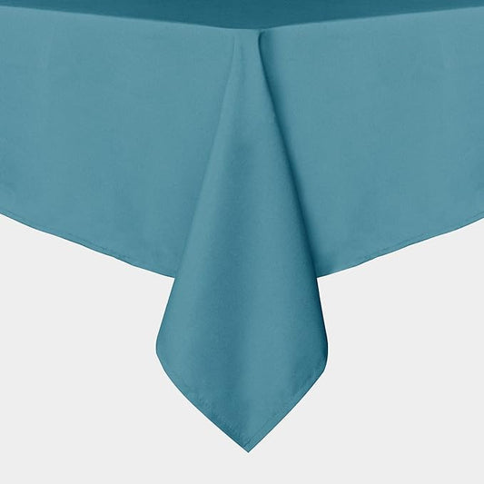 sancua Rectangle Tablecloth - 70 x 90 Inch - Stain and Wrinkle Resistant Washable Polyester Table Cloth, Decorative Fabric Table Cover for Dining Tables, Buffet Parties and Camping, Teal