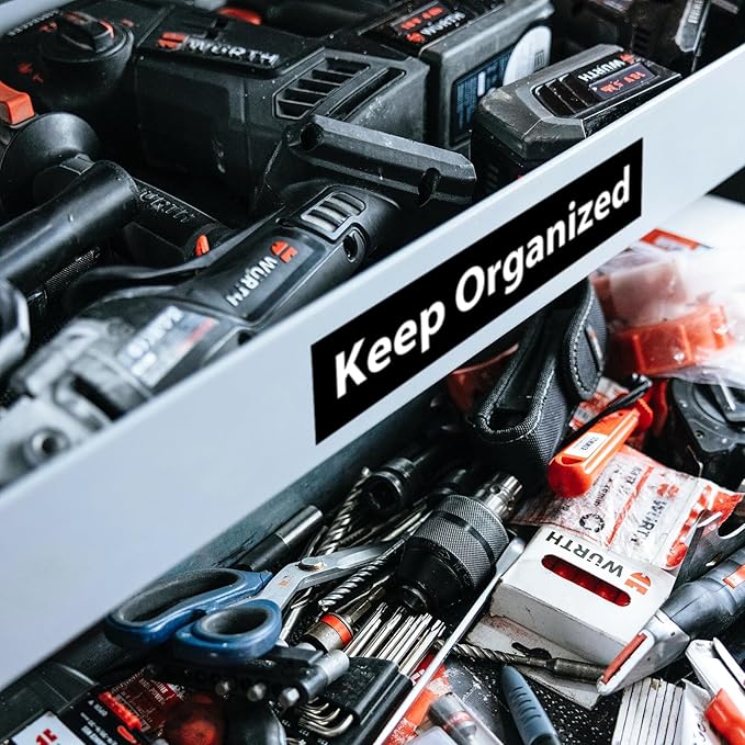 Label KINGDOM TZe-345 18mm White on Black Replacement for Brother TZe345 TZe Tz Tape 18mm 0.7 Laminated Black Label Tape 3/4" Compatible with Brother P Touch PT-D400 PT-D410 PT-D600, 3-Pack