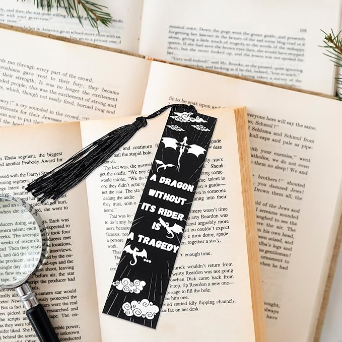 Metal Bookmark Dragon Bookmarks for Women Men Book Lovers Book Mark Set of 2 with Tassel Reading Book Accessories Book Marks for Reading Women Men Book Lovers Gifts