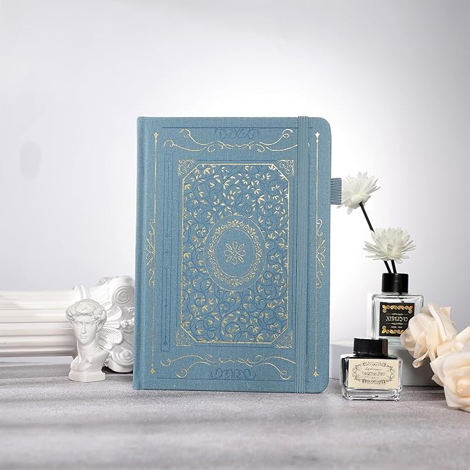 TIEFOSSI Dotted Notebook, 160gsm Thick Paper, Hardcover Dot Grid Journals for Women Men, 192 pages, for Travel, School and Office Use