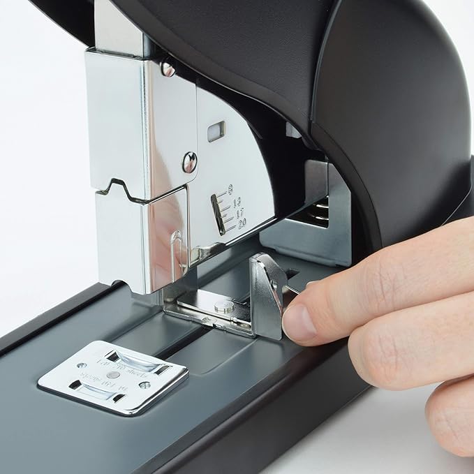 Rapesco 1551 ECO Extra Heavy-Duty Stapler with 1000 Staples, Type 923/15mm Heavy-Duty Staples (9/16"), 210 Sheets Capacity, Front Loading, HD-210, Uses Type 923 HD from 3/8" to 15/16", Black