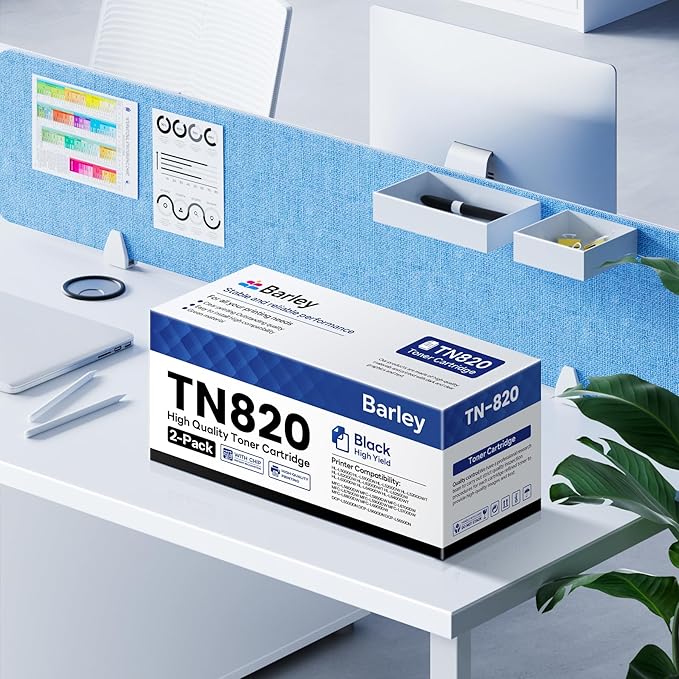 TN820 TN-820 Toner Cartridge Compatible TN820 TN-820 Black Toner Cartridge Replacement for Brother TN820 TN-820 HL-L6200DW MFC-L6800DW MFC-L5900DW MFC-L5850DW Printer Ink (2-Pack).