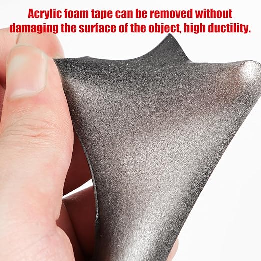 Double Sided Tape Heavy Duty, Waterproof Mounting Foam Tape, 16.5ft Length, 1.77in Width, High Temperature Resistant Adhesive Tape for Car, LED Strip Light, Office Decor, Made of 3M VHB Tape.