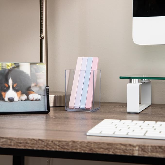 Mind Reader Pen Cup, Accessory Holder, Desktop Organization, Office, Acrylic, Clear