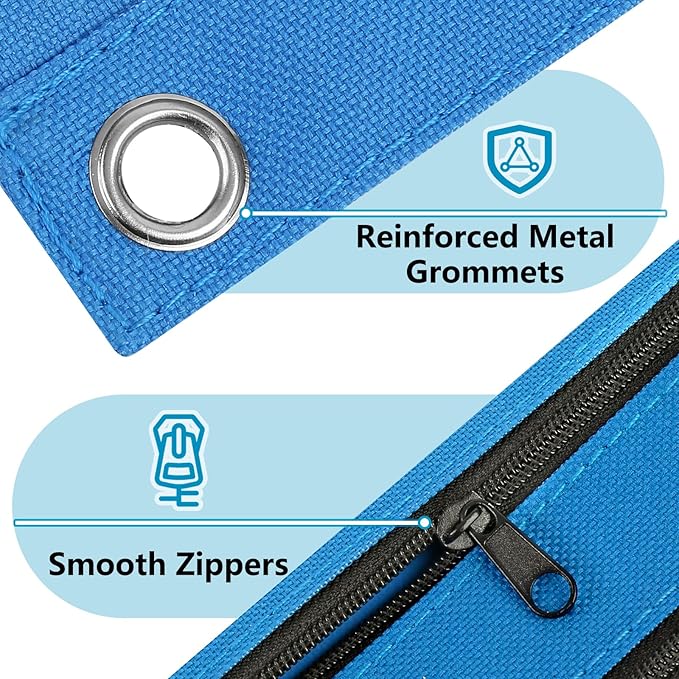 Forvencer Adorable Zipper Pencil Pouch, Cute Zipper Pouch for 3-ring Binders, Sturdy Binder Pouch with Smooth Zippers, Perfect for Students & Back to School, Portable Pencil Bag, Gray