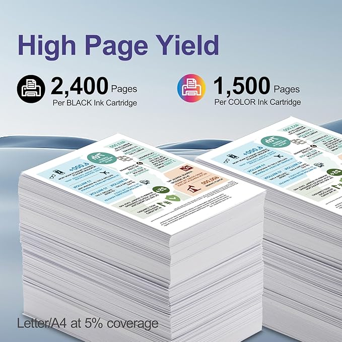 LC20E Super High Yield Ink Cartridge Set Replacement for Brother LC20EBK LC20EC LC20EM LC20EY LC20E XXL Ink Cartridges MFC-J5920DW MFC-J985DW MFC-J775DW MFC-J985DWXL Printer (2BK/C/M/Y, 5 Pack)