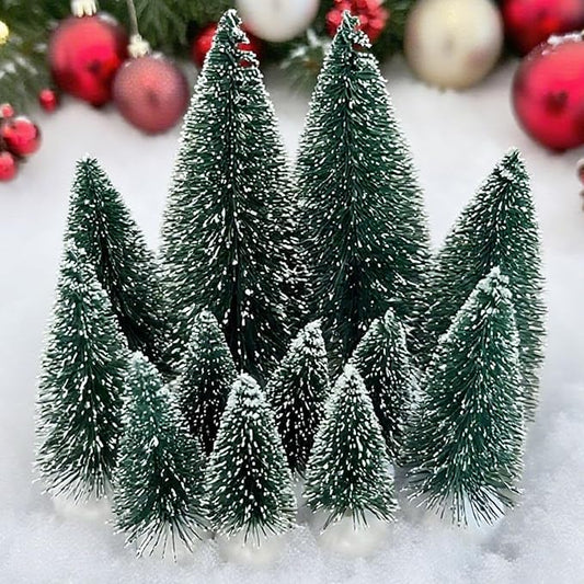 Mini Christmas Trees 12 Pcs Artificial Christmas Tree Christmas Decorations for Christmas Decor Home Table Craft Christmas Party