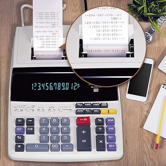 4Pack Sharp EL-1197PIII Calculator Ribbon Universal，Compatible Sharp EL-2196BL, Canon Mp11dx ，Porelon 11216， Printer Machine Typewriter CalculatorRibbon Replacement ，Calculator Ribbon Red/Black