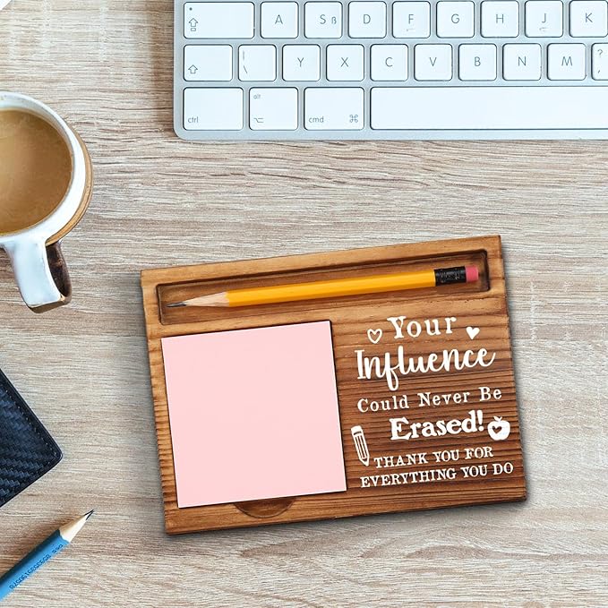 Inspirational Teacher Quotes Sticky Note Holder, Thanks Male Teacher Appreciation Gifts Ideas, Thank You Teacher Appreciation Gifts from Student Self-Stick Note Pad Holders GSH25