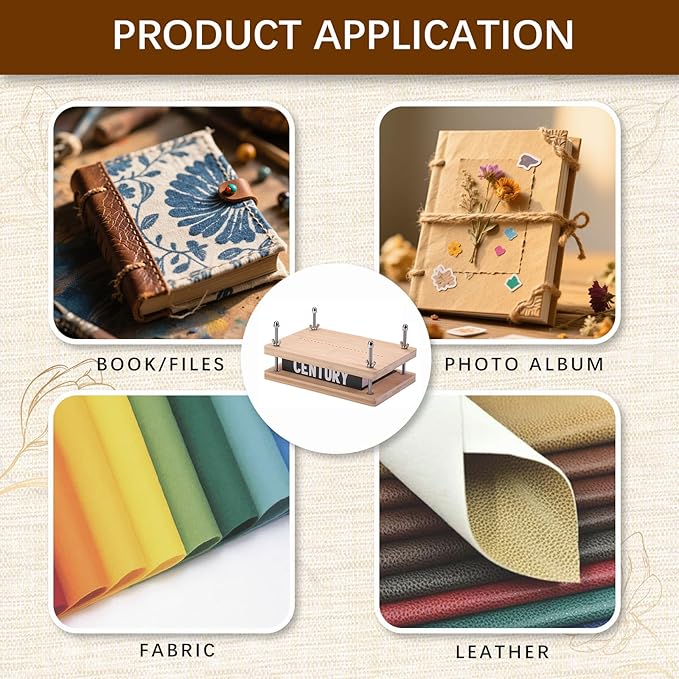 Book Binding Kits Wooden Book Press 11.8x7.56 inch Large Bookbinding Press Portable Binding Press for Binding Machine Bookbinding Supplies for DIY Bookbinding Easy Assemble