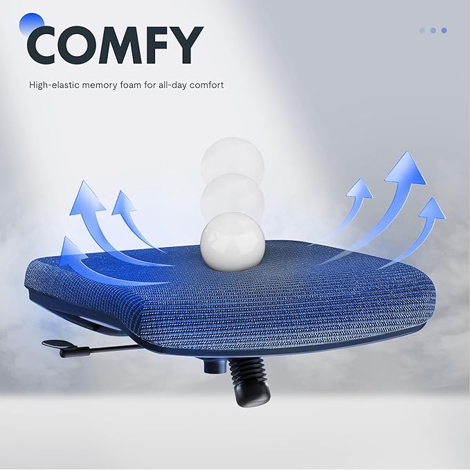 FLEXISPOT Ergonomic Office Chair, High Back Home Office Desk Chairs with Adjustable Lumbar Support, Armrests,90-130° Tilt Lock, Comfort Wide Cushion, Swivel Computer Gaming Chairs for Adults (Gray)