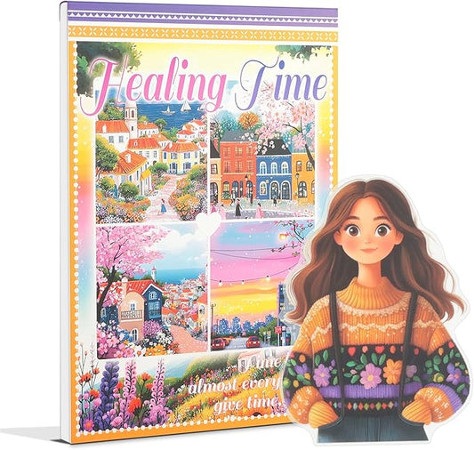 Snycler Healing time Theme Sticker Scrapbooking Supplies for Junk Journal, 20 Sheets PET Stickers - Vintage Journaling Stickers, Ephemera Sticker Book Pre Cut, Planner, Junk Journal Supplies