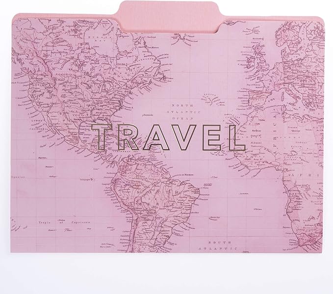 Graphique Travel File Folder Set – Each Folder Measures 11.75" x 9.5", Set Includes 9 Folders with 3 Unique Designs, Durable Triple-Scored Coated Cardstock