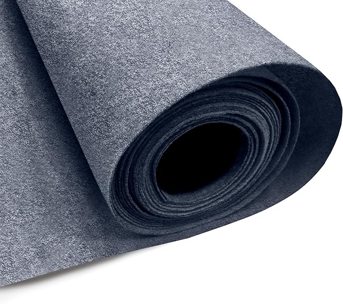 EOVEA | Acrylic Felt Fabric by The Yard - Non-Stiff, Soft Material - 72" Wide - 1.6mm Thick Felt Sheets for DIY Crafts, Sewing, Upholstery, Cushion, Padding(Charcoal Grey,20 Yard)