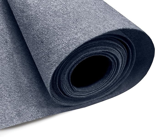 EOVEA | Acrylic Felt Fabric by The Yard - Non-Stiff, Soft Material - 72" Wide - 1.6mm Thick Felt Sheets for DIY Crafts, Sewing, Upholstery, Cushion, Padding(Charcoal Grey,20 Yard)
