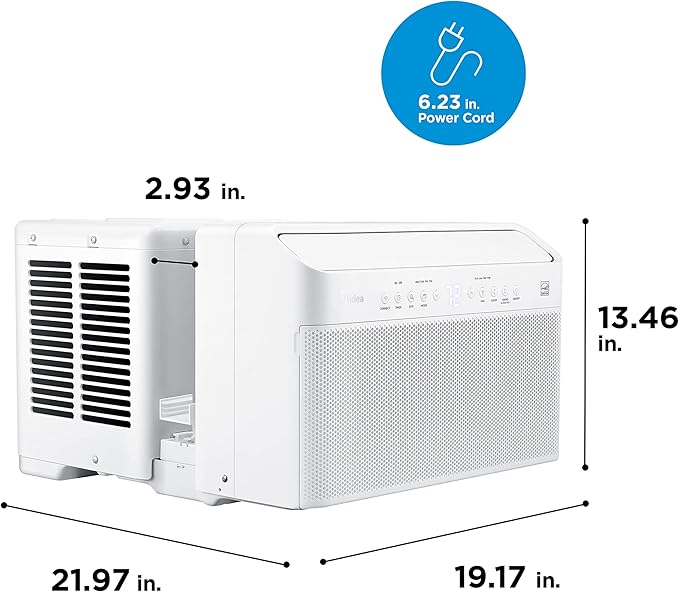 Midea MAW08V1QWT U-Shaped AC Window Air Conditioner