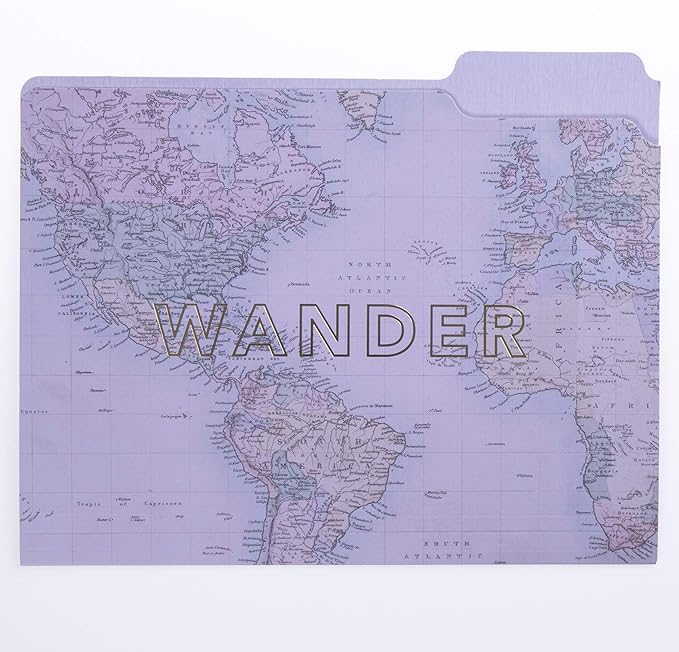 Graphique Travel File Folder Set – Each Folder Measures 11.75" x 9.5", Set Includes 9 Folders with 3 Unique Designs, Durable Triple-Scored Coated Cardstock