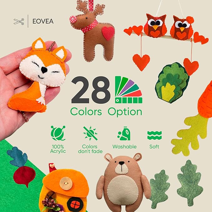 EOVEA | Acrylic Felt Fabric by The Yard - Non-Stiff, Soft Material - 72" Wide - 1.6mm Thick Felt Sheets for DIY Crafts, Sewing, Upholstery, Cushion, Padding(Lime Green,20 Yard)