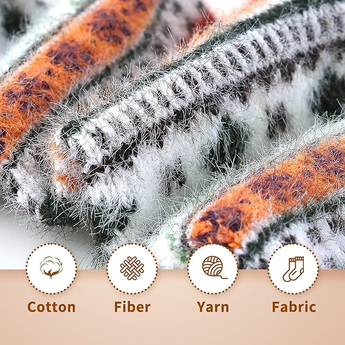 ICEIVY 5 Pair Fuzzy Cozy Socks for Women - Warm Comfy Soft Casual Home Sleep Winter Wool Socks - Gifts for Women