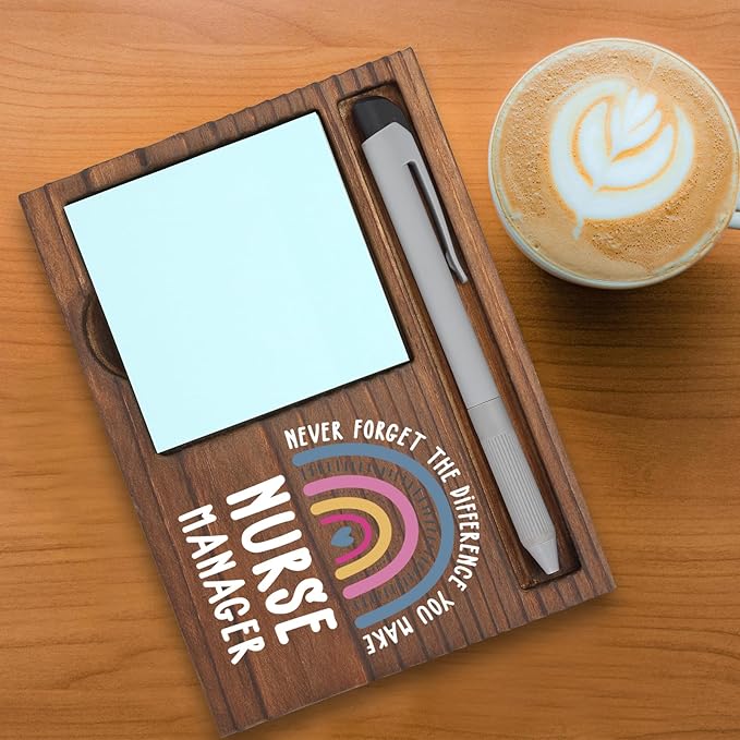 Nurse Manager Appreciation Gifts Note Pad Holder Desk Organizer, Thank You Gift for Nursing Leaders, Back to School, Nurse Week, Birthday or Christmas PB006