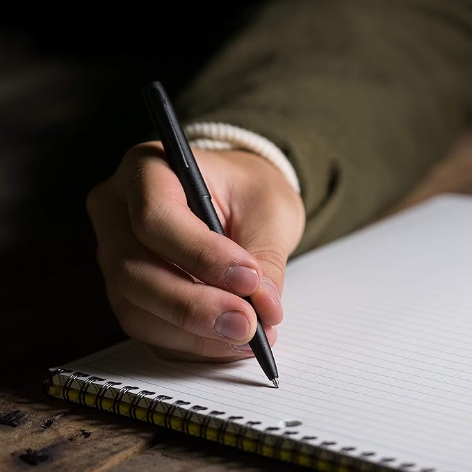 Rite in the Rain Weatherproof Black Metal Clicker Pen - Black Ink (No. 97)