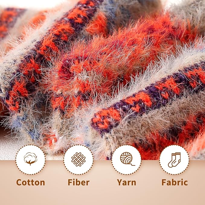 ICEIVY 5 Pair Fuzzy Cozy Socks for Women - Warm Comfy Soft Casual Home Sleep Winter Wool Socks - Gifts for Women