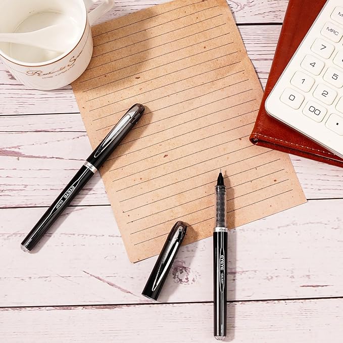 EYEYE 0.5mm Rollerball Pens 6 Assorted Colors, Extra Fine Point Needle Pen Quick Dry, Liquid Ink Pens Fine Point Smooth Writing Pen for Journaling, Note Taking, Office, School Supplies