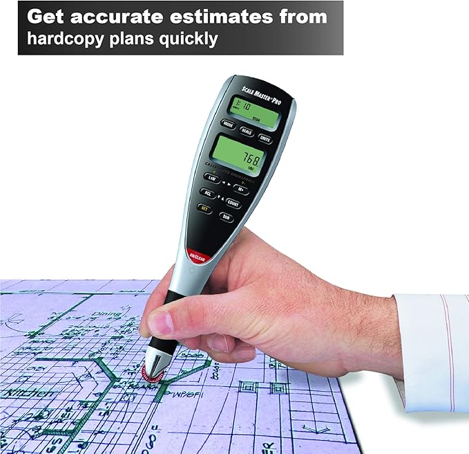 Calculated Industries 4065 Construction Master ProCalculator & 6025 Scale Master Pro Digital Plan Measure Take-Off Tool | 72 Built-in US Imperial, Metric Scales | 6 Custom Scales