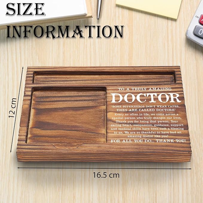Thank You Doctor Gift Sticky Note Holder, Doctor Appreciation Future Doctor Assistant Med School Graduation Gift, Doctor's Day Week Gift Thank You for All You do Self-Stick Note Pad Holders TZP45