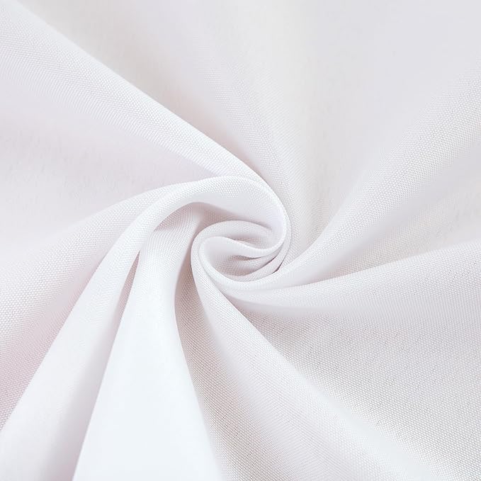 sancua 2 Pack Small Square Tablecloth 24 x 24 Inch White, Stain and Wrinkle Resistant Washable Polyester Table Cloth Decorative Solid Fabric Table Cover for Nightstand End Bedside Tables