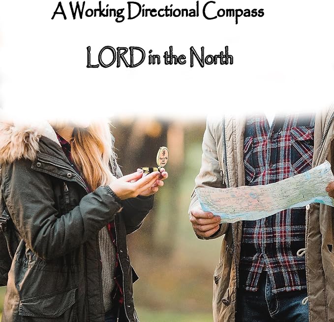 Trust in The Lord With All Your Heart - Proverbs 3:5-6 Quote Engraved Compass With Wooden Box, Greeting Card, Gift Compass, Graduation Day Gifts 2024 for Women Men Boys Girls