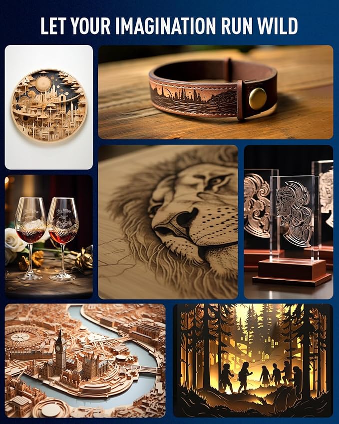 OMTech 130W CO2 Laser Engraver, 35x55 Inch Laser Cutting Machine with Autofocus Autolift 3 Way Pass Air Assist Caster Wheel, Industrial Laser Cutter Engraving Etching Machine for Wood Glass Acrylic