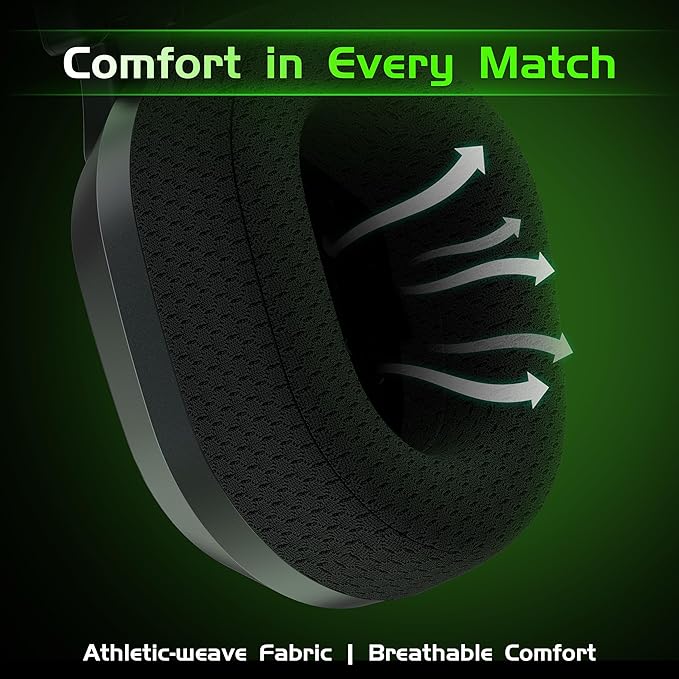 Wireless Gaming Headset for Xbox Series X/S, Xbox One, PS5, PC, Mac, Bluetooth 6.0 Gaming Headphones with Flip-to-Mute Noise-Canceling Mic, Foldable, 3D Surround Sound, 45H Battery - Black