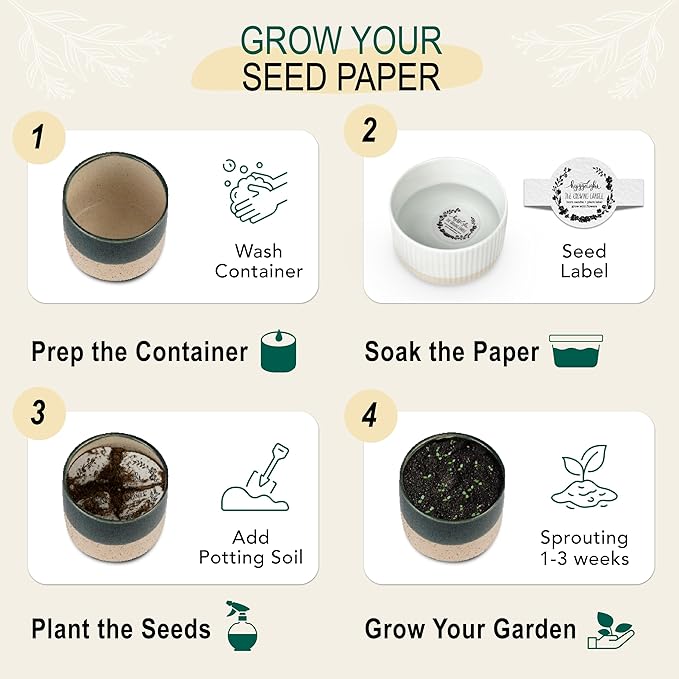 Hyggelight - The Growing Candle, Wild Flower Scented, 8.5oz Ceramic Pot, Single Wick Aromatherapy Candles, 100% Soy for Women and Men, Willow