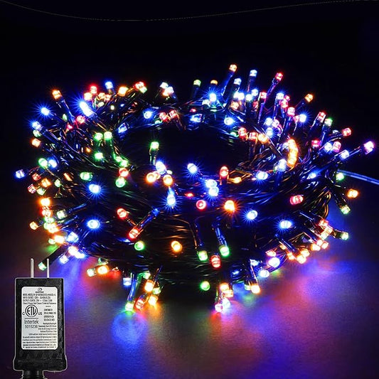 100-1000 LED Christmas Lights, Low Voltage Fairy String Lights with 8 Modes, Ideal for Xmax Tree, Garden, Home, Party, Halloween Festival Deco (Mixed-Color, 300 LEDs)