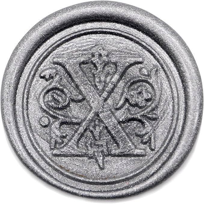 TELOSMA 100 Stars Shape Sealing Wax Beads - Big Seal Beads in Glass Jar, Making Wax Seals for Wedding or Event Party Invitation, Thanks Card Envelope, Gift Wrapping - Silver