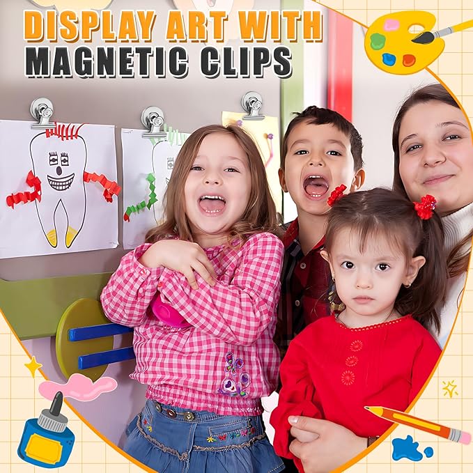 Grtard 500pack Magnetic Clips Heavy Duty, Magnet Clips for Fridge, Refrigerator Magnets, Scratch Free Magnets with Clip, Strong Magnetic Clip for Whiteboard, Refrigerator, Locker, Classroom