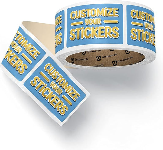 Custom Sticker Roll Labels — Logo Stickers Customized Labels — Custom Stickers for Business Logo (Rectangle)