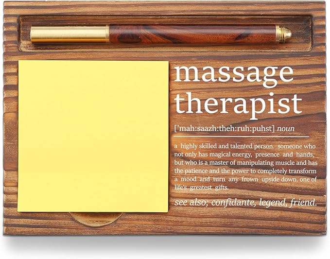 Appreciation Gifts for Massage Therapist Sticky Note Holder, Thank You Grad Gifts for Medical Students, Massage Therapist Doctors' Day Birthday Christmas Clinic Self-Stick Note Pad Holders TZP75
