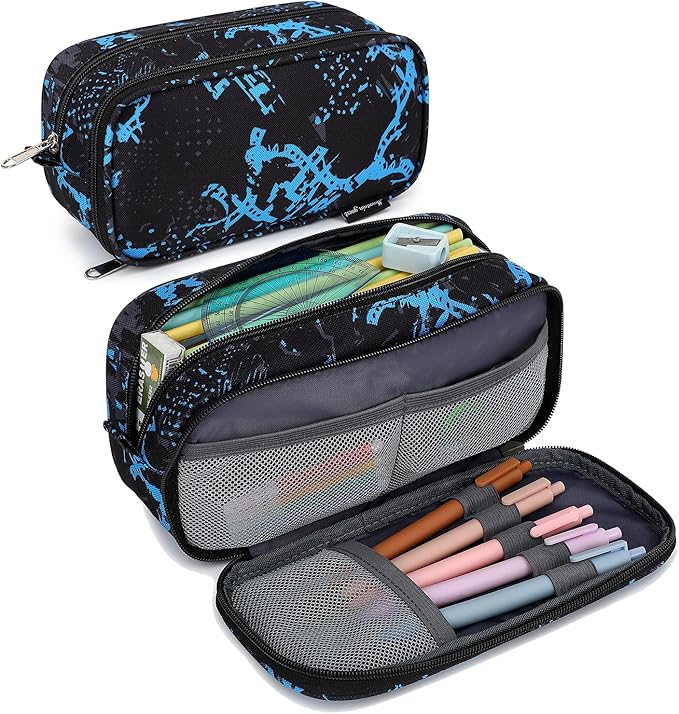 Pencil Cases for kids, Large Capacity Pencil Pouch, Office College School Marker Organizer Case pen for Men Women Adult Teens