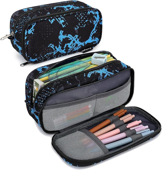 Pencil Cases for kids, Large Capacity Pencil Pouch, Office College School Marker Organizer Case pen for Men Women Adult Teens