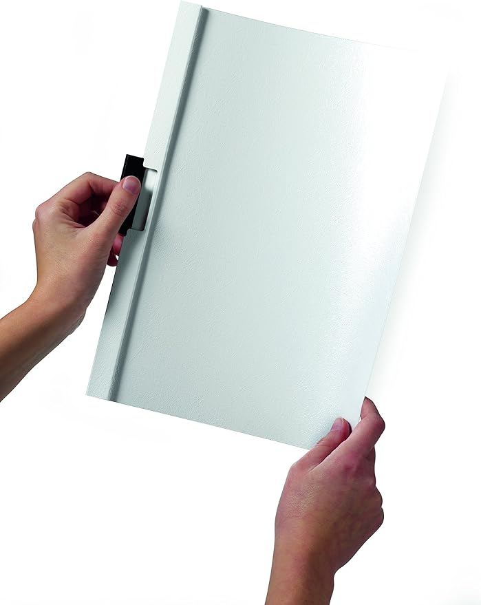 Durable Report Cover with DURACLIP - Letter-Size - Holds Up to 30 Pages - Clear Cover in Red - 25 Per Box