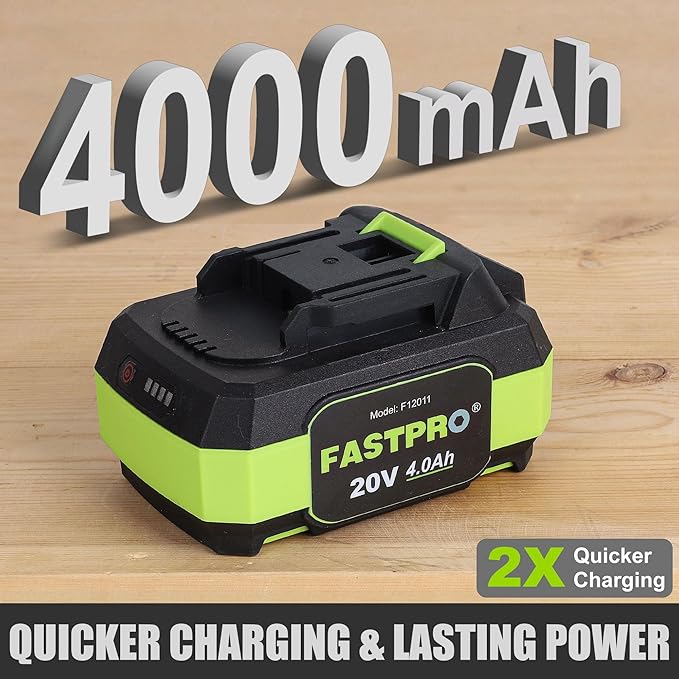 FASTPRO 20V Cordless Angle Grinder, 4-1/2 inch Cut-off Tool with Brushless Motor and 4.0 Ah Battery, Including 10PCS Flap Disc & 5PCS Cutting Wheels