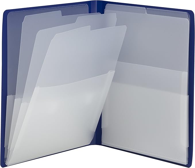 Smead Organized Up Multi Pocket Organizer, Eight Pockets, Letter Size, Dark Blue